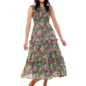 Banjanan Iris Dress in Cottage Garden - size S